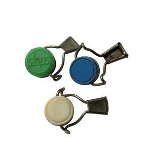 Vintage Lot Of 3 Bottle Toppers Soda Pop Hong Kong (1)Stops (2)Unbranded